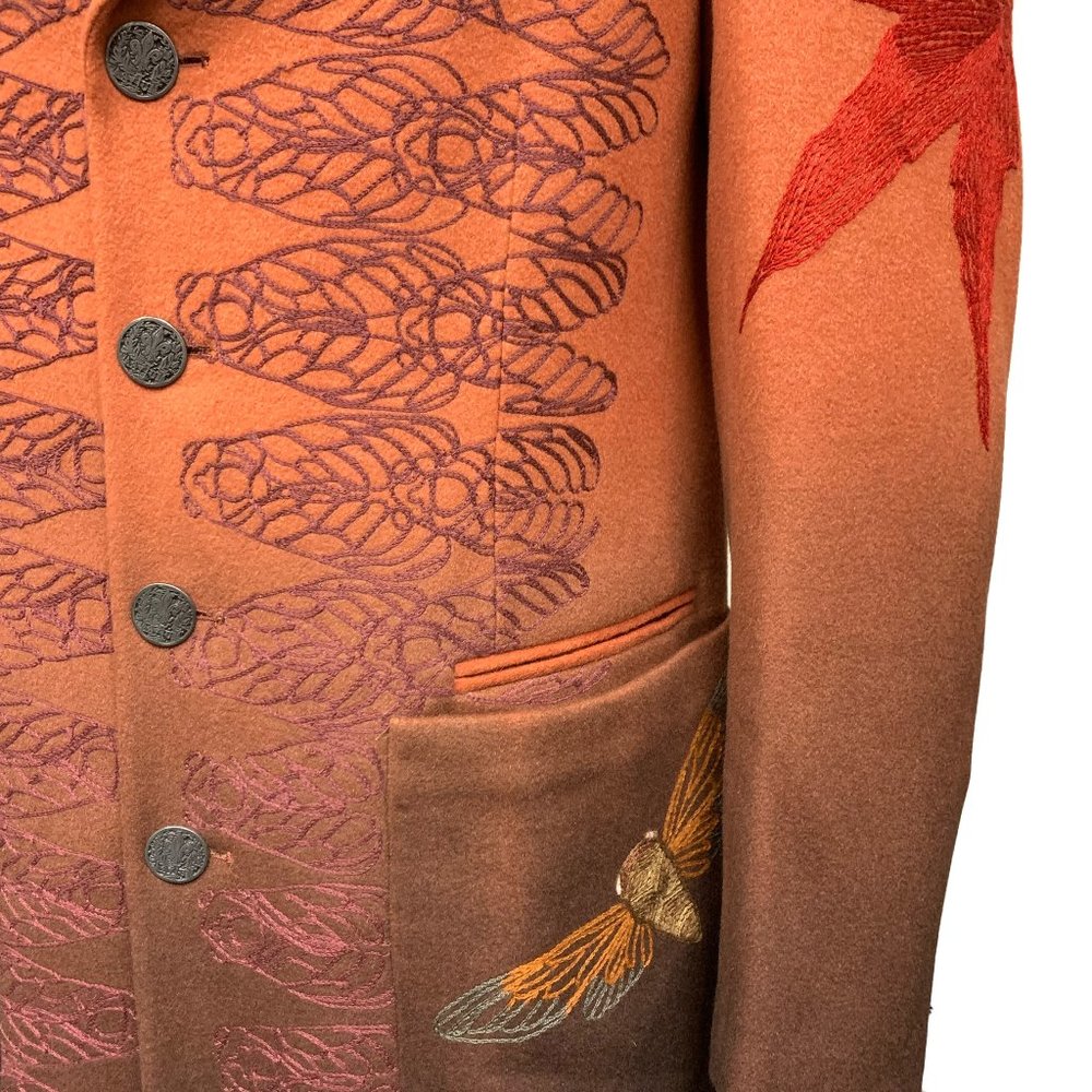 VINTAGE Asylum by Raw7 Cashmere Trench Coat "Moth" - Picture 3 of 5